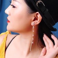 De980138 Super Fairy Long High-end-ohrringe Weibliche Japanische Und Koreanische Wald Perlen Quaste Ohrringe Internet-promi-blumen Ohrringe main image 2