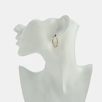 C-shaped Earrings Female Metal Texture Luxury Crystal main image 5