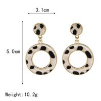 Pendientes De Gamuza Con Estampado De Leopardo Y Círculos Pendientes De Mujer Con Tendencia main image 3