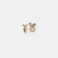 S925 Zircon Drop Oil Color Gold Earrings Earrings Female main image 1