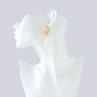 Nouveau S925 Argent Simple Élégant Japonais Et Coréen De Mode Géométrie Motif Ethnique Style Perle Boucles D'oreilles Pour Les Femmes main image 5