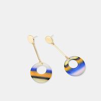 Stud Earrings Female S925 Silver Acrylic Plate Bohemian Advanced National Wind Long Earrings main image 3