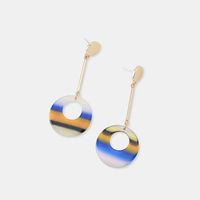 Stud Earrings Female S925 Silver Acrylic Plate Bohemian Advanced National Wind Long Earrings main image 4