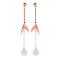 Fashion Opal Earrings Femininity Fishtail Stud Earrings sku image 2