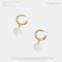 Fashion Pop Beads Earrings Women's New Long Retro Geometric Metal Accessories sku image 1