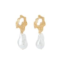 Nouveau S925 Argent Simple Élégant Japonais Et Coréen De Mode Géométrie Motif Ethnique Style Perle Boucles D'oreilles Pour Les Femmes sku image 1