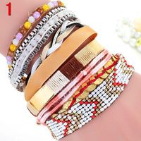Fashion Woven Multi-layer Mixed Color Versatile Bracelet Nhmm156130 main image 5