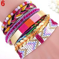 Fashion Woven Multi-layer Mixed Color Versatile Bracelet Nhmm156130 sku image 4