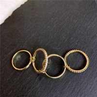 Korea Dongdaemun Mode Kreative Vier Serien Mehr Schicht Iger Ring Mikro Eingelegter Zirkon Modischer Ins Trend Iger Weiblicher Cooler Ring main image 4