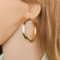 Fashion Alloy Coarse Section C-shaped Hollow Earrings Nhbq156553 main image 3