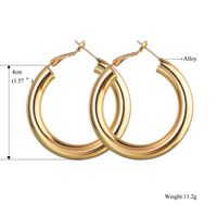 Fashion Alloy Coarse Section C-shaped Hollow Earrings Nhbq156553 main image 5
