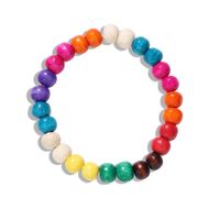 New Candy Color Wooden Simple Bracelet Fashion Bangle Nhjq156568 main image 9