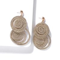 Hand-woven Large Circle Stitching Earrings Nhjq156594 main image 1