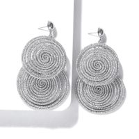 Hand-woven Large Circle Stitching Earrings Nhjq156594 main image 3