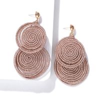Hand-woven Large Circle Stitching Earrings Nhjq156594 main image 5