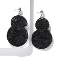 Hand-woven Large Circle Stitching Earrings Nhjq156594 main image 6