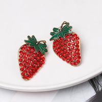 Fashion Strawberry Acrylic Earrings Ear Studs main image 4