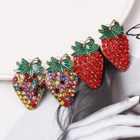 Fashion Strawberry Acrylic Earrings Ear Studs main image 5