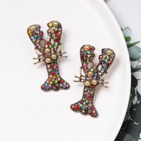 New Vintage Lobster Color Diamond Stud Earrings Nhjj156597 main image 4