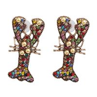 New Vintage Lobster Color Diamond Stud Earrings Nhjj156597 main image 7