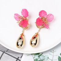 Acrylic Flower Alloy Drop Earrings Nhjj156621 main image 4