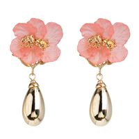 Acrylic Flower Alloy Drop Earrings Nhjj156621 main image 9