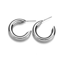 Fashion Coarse Alloy C-shaped Oblique Section Earrings Nhbq156412 sku image 1