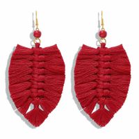 Hand-knitted Tassel Earrings Nhjq156567 sku image 4