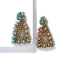 Square Colored Beads Woven Earrings Nhjq156571 sku image 3