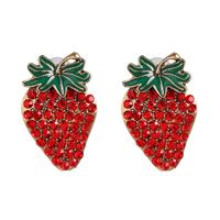 Fashion Strawberry Acrylic Earrings Ear Studs sku image 1