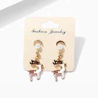 Sleek Minimalist Christmas Sika Deer Earrings Nhpj156781 main image 5