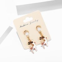 Sleek Minimalist Christmas Sika Deer Earrings Nhpj156781 main image 4