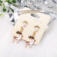 Sleek Minimalist Christmas Sika Deer Earrings Nhpj156781 main image 6