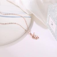 Simple Rose Gold Clavicle Chain Necklace Nhdp156791 main image 5
