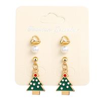 Européen Et Américain Nouvelle De Noël Oreille Anneaux Exquis Cadeau De Noël Creative Arbre De Noël Boucles D'oreilles Croix-frontière Populaire Boucles D'oreilles main image 2