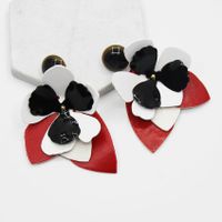 Kunden Spezifische Lin Gleiche Mode Süße Blüten Kontrast Ohrringe Europäische Und Amerikanische Neue Laufsteg Übertriebene Ohrringe Weibliche Ohrringe main image 6