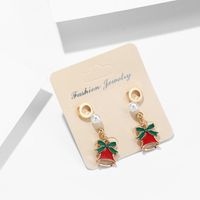Fashion Pearl Christmas Bell Stud Earrings Set 2 Pairs Nhpj156814 main image 5