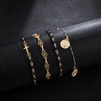 Alloy Cross Round Chain Bracelet Set Nhgy156925 main image 5