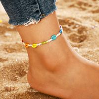 Colored Beads Flower Anklet Nhgy156931 main image 1