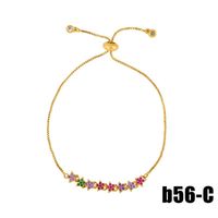 New Diamond Bracelet Shining Colored Zircon Heart Cross Crown Bracelet Nhas156965 sku image 3