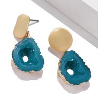 Irregular Hollowed Out Natural Crystal Stone Earrings Nhpf157137 main image 9