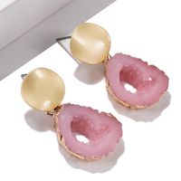 Irregular Hollowed Out Natural Crystal Stone Earrings Nhpf157137 main image 10