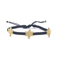 Das Neue Europäische Und Amerikanische Grenz Überschreitende Klassische Goldene Sechseckige Mango-stern Armband Miyuki Hirse Perlen Schmuck Hand Gewebt main image 2