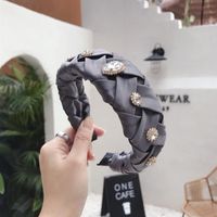 Vintage Hand-crossover Woven Alloy Rhinestone Headband Nhsm157188 main image 12