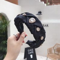 Vintage Hand-crossover Woven Alloy Rhinestone Headband Nhsm157188 main image 13