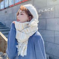 Duan Dye Rainbow Burr Long Scarf Tassel Scarf Nhmn157339 main image 1