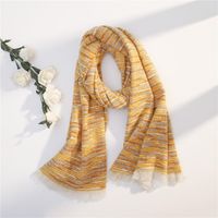 Duan Dye Rainbow Burr Long Scarf Tassel Scarf Nhmn157339 main image 9