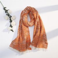 Duan Dye Rainbow Burr Long Scarf Tassel Scarf Nhmn157339 main image 11