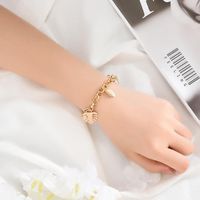 Korean Version Of The Creative Personality Fashion Asymmetric Geometric Leaves Alloy Bracelet main image 5