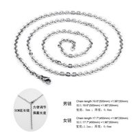 Fashion Jewelry Diamond Pendant Pure Steel With Chain Titanium Steel Couple Necklace main image 6
